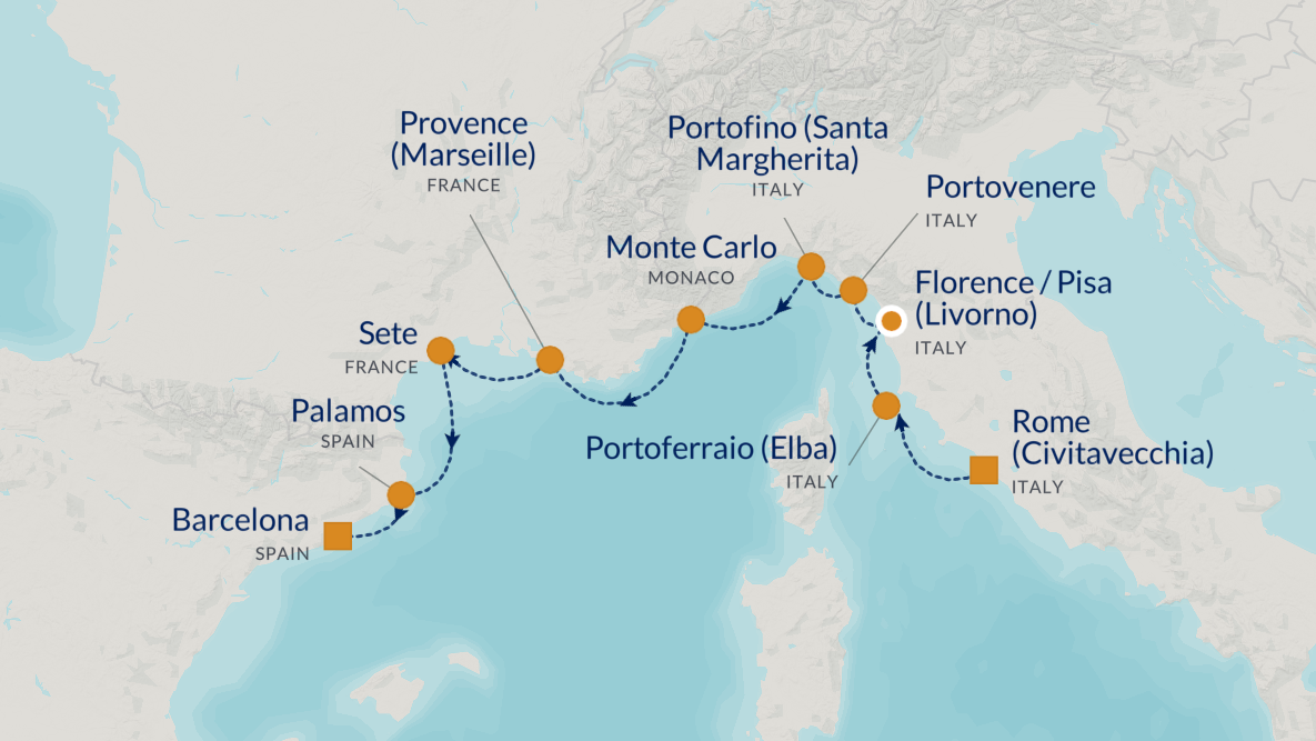 2027 Luxury Cruise: Italy, France & Spain